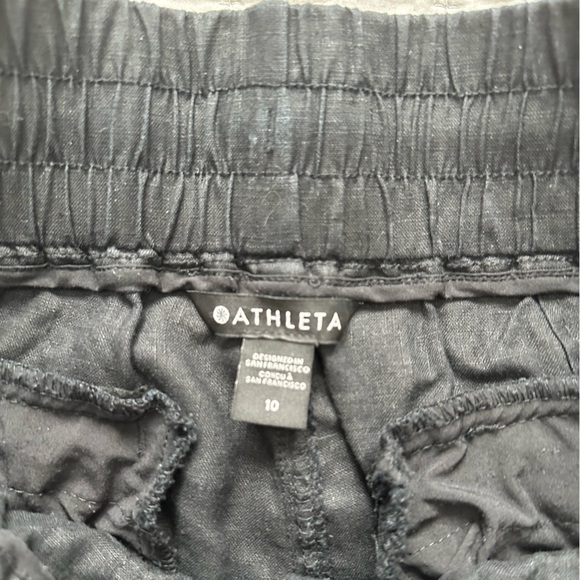 Athleta Black Linen Joggers - Picture 7 of 9